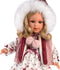 Llorens pop Lucia met witte bontkraag - 40cm