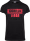 Gorilla Wear Murray T-shirt - Slim Fit - Kapmouwen - Zwart - M