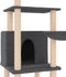 vidaXL - Kattenmeubel - met - sisal - krabpalen - 132 - cm - donkergrijs