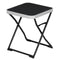 eSituro Campingtafel 2-in-1 met Afneembaar Blad - Zwart - 40,5 x 40,5 x 50 cm