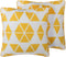 PANSY - Sierkussen set van 2 - Geel - 45 x 45 cm - Polyester