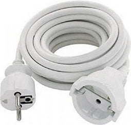 Verlengbare Kabel Schuko Silver Electronics Wit