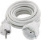 Verlengbare Kabel Schuko Silver Electronics Wit