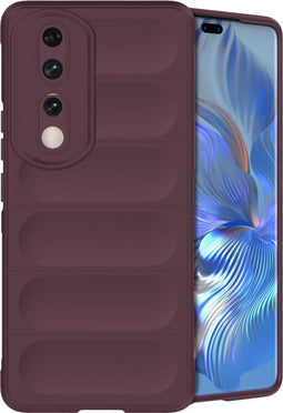iMoshion Hoesje Geschikt voor Honor 90 Pro Hoesje Siliconen - iMoshion EasyGrip Backcover - Aubergine