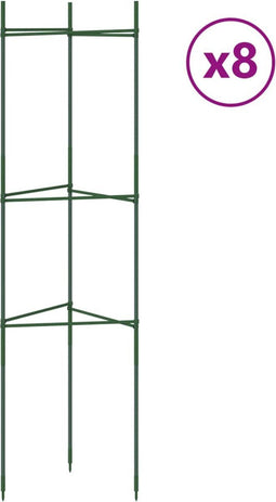 vidaXL - Tomatenkooien - 8 - st - 116 - cm - staal - en - polypropeen