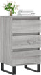 vidaXL - Dressoir - 40x35x70 - cm - bewerkt - hout - grijs - sonoma