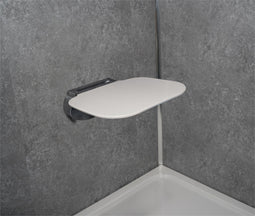 Aidapt Douchezitting - Modern opklapbaar wandmodel - 400 mm breed - Wit