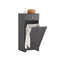 SoBuy BZR21-DG - Badkamerkast - 1 Lade en Opvouwbare Wasmand - Grijs 40x38x90 cm