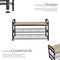 tectake® Southampton - Schoenenrek - 3 niveaus - Zwart metalen frame - Lichtbruin