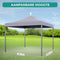 Niceey Partytent - Paviljoen - 3x3 m - Waterdicht - Opvouwbaar - Grijs