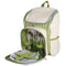 Esschert Design EL053 - Picknick schoudertas voor 2 personen - RVS bestek en melamine borden - Groen
