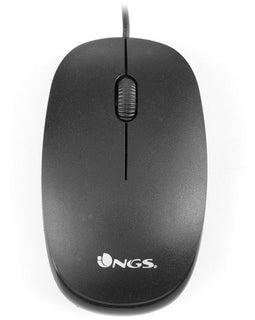 NGS Flame - Optische Muis 1000 dpi - Draad - Zwart