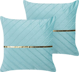 CONEFLOWER - Sierkussen set van 2 - Lichtblauw - 45 x 45 cm - Polyester