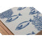 Doos-Juwelenkistje Home ESPRIT Blauw Wit Natuurlijk Mangohout 18 x 17 x 8,5 cm (2 Stuks)