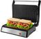 Aigostar Hett Pro - Contactgrill - 1500W Keramische Antiaanbaklaag - RVS/Zwart
