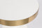 Zuiver Glam Bijzettafel Rond 36 cm Wit/ Goud