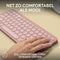 Logitech Pebble Keys 2 K380s - Draadloos Toetsenbord - Bluetooth - Tonal Rose