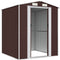 vidaXL - Tuinschuur - 192x191x223 - cm - gegalvaniseerd - staal - donkerbruin