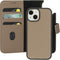 Mobiparts iPhone 15 - 2 in 1 Wallet Case - Echt leer met uitneembare backcover - Taupe