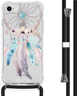 iMoshion Hoesje Geschikt voor iPhone SE (2022) / SE (2020) / 8 / 7 Hoesje Met Koord - iMoshion Design Hoesje met Koord - Transparant / Meerkleurig / Dreamcatcher