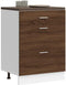 vidaXL - Keuken - onderkast - bewerkt - hout - bruin - eikenkleur