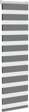 vidaXL - Zebra - rolgordijn - 40x150 - cm - stofbreedte - 35,9 - cm - donkergrijs
