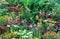 Customize it - Tuindoek bloemenmix 210x140cm