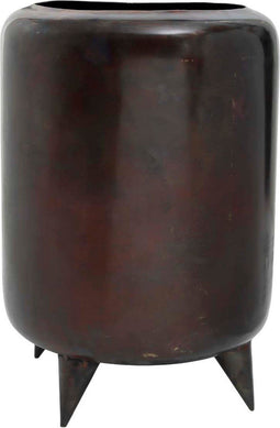 PTMD Aslo Ronde Bloempot - H45 x Ø30 cm - Ijzer - Brons