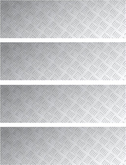 vidaXL - Aluminium - Controleplaten - 4 - stuks - Antislip - 100x30 - cm