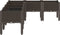 vidaXL - Plantenbak - met - poten - 160x120x42 - cm - polypropeen - bruin
