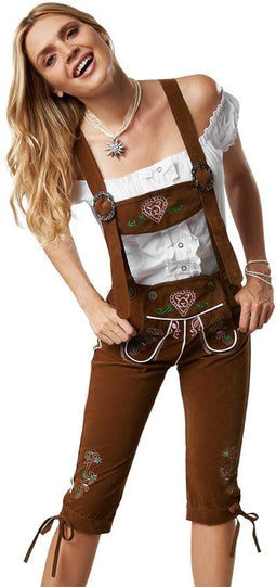 dressforfun Lederhose Walchensee - Verkleedkostuum - Kniehoogte - Bruin