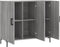 vidaXL - Dressoir - 90x34x80 - cm - bewerkt - hout - grijs - sonoma - eikenkleurig