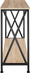 tectake® Tacoma - Consoletafel - Industrieel design - Zwart metalen frame - Afmeting (LxBxH) 100 x 35 x 80,5 cm - Lichtbruin