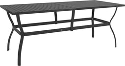 vidaXL - Tuintafel - 190x80x72 - cm - staal - antraciet