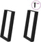 vidaXL - Eettafelpoten - 2 - st - U-vormig - 60x(72-73) - cm - staal - zwart