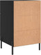 vidaXL - Nachtkastje - 40x40x66 - cm - bewerkt - hout - zwart
