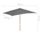 vidaXL - Parasol - met - houten - paal - 200x300 - cm - antraciet