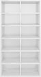 vidaXL - Schoenenrek - 54x34x100,5 - cm - bewerkt - hout - hoogglans - wit