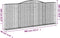 vidaXL - Schanskorven - 3 - st - gewelfd - 400x30x160/180 - cm - ijzer
