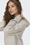 Jacqueline de Yong Jdyrue Life - Trui L/s Short Hood Pul Knt - Regular fit - Chateau Gray