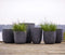 Capi Europe - Bloempot Waste Rib NL - 43x41 cm - Terrazzo grijs - Breukbestendig - 100% recyclebaar