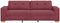 vidaXL - Wijnrood - Polyester, - Hout - Middelgroot - Voor - velen - 3-zitsbank