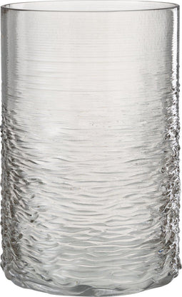 J-Line windlicht Zee - glas - grijs - large