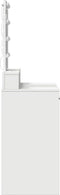 vidaXL - Kaptafel - met - LED - Verlichting - - - Wit - 100x41x140 - cm