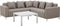 Beliani BELIZE - Loungeset voor 5 - Beige - Kunststof