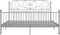 vidaXL - Bedframe - metaal - grijs - 200x200 - cm