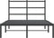 vidaXL - Bedframe - met - hoofdbord - metaal - zwart - 120x190 - cm