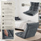 tectake® Snooze - Relaxfauteuil - XXL opvouwbaar met ligfunctie - Verstelbare rugleuning - Grijs