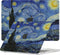 Lunso Geschikt voor MacBook Air 13 inch (2018-2020) cover hoes - case - Van Gogh Sterrennacht