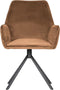 Showroom leegverkoop: Woood amber eetkamerstoel fluweel karamel set van 2 - Showroom leegverkoopStoelen - Polyester - 88x60x61cm